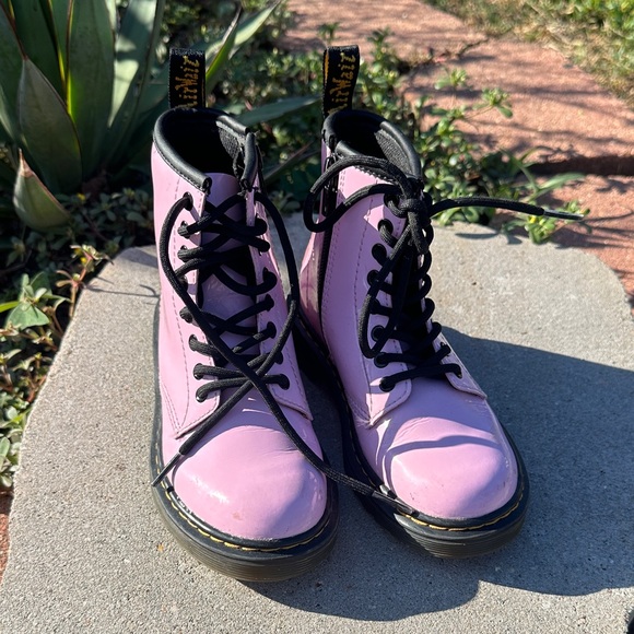 Dr. Martens Light Pink Combat Boots - Picture 5 of 5
